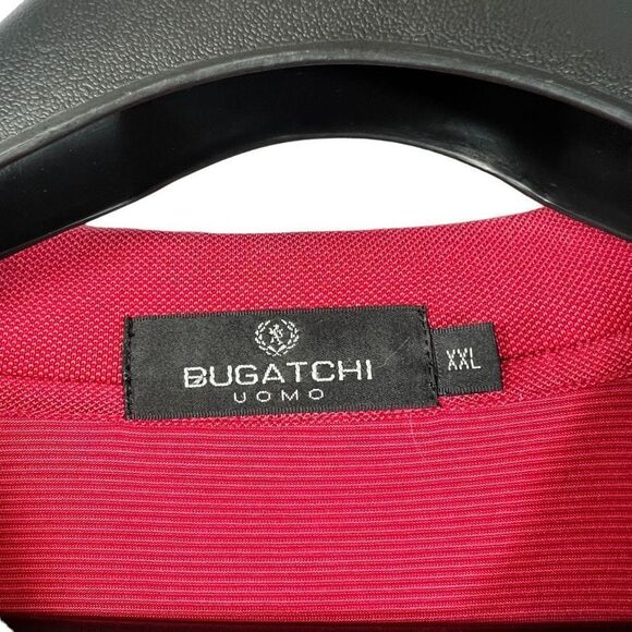 Bugatchi Uomo Men's Red Mercerized Cotton Short Sleeve Polo Size XXL - Picture 2 of 11